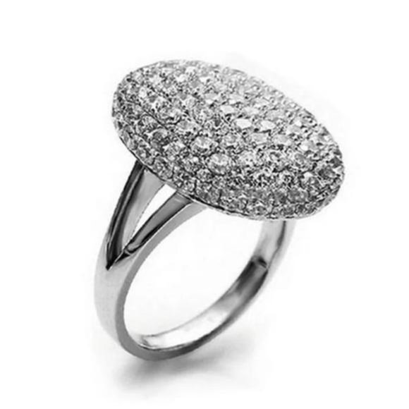 Jewelry - NEW 925 SILVER DIAMOND ENGAGEMENT RING